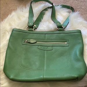 Gently used green Coach bag in excellent condition!